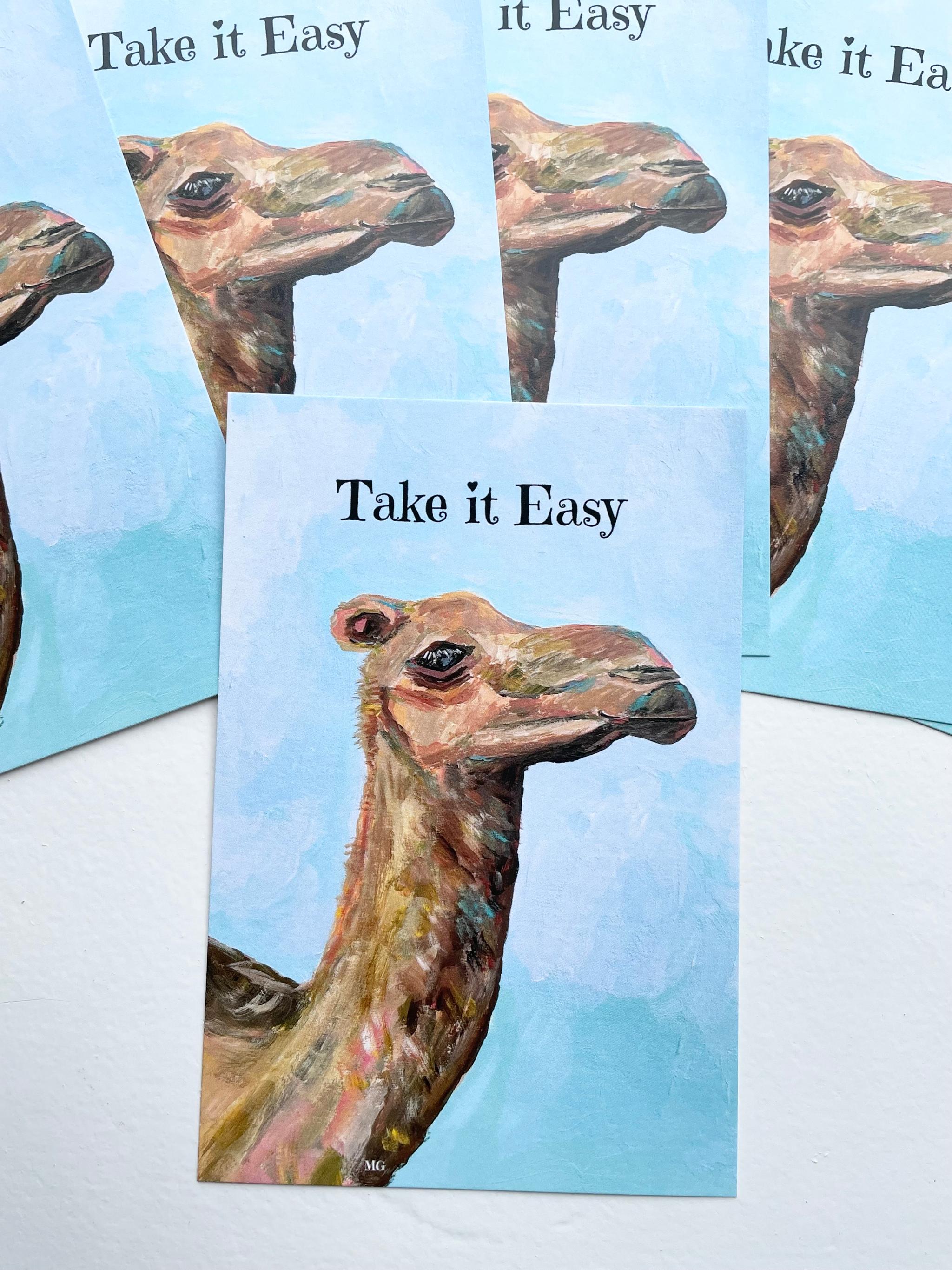 ラクダのポストカード、Take it Easy 、ラクダのアート、らくだ、ラクダ、ケニアのアート | 5枚目
