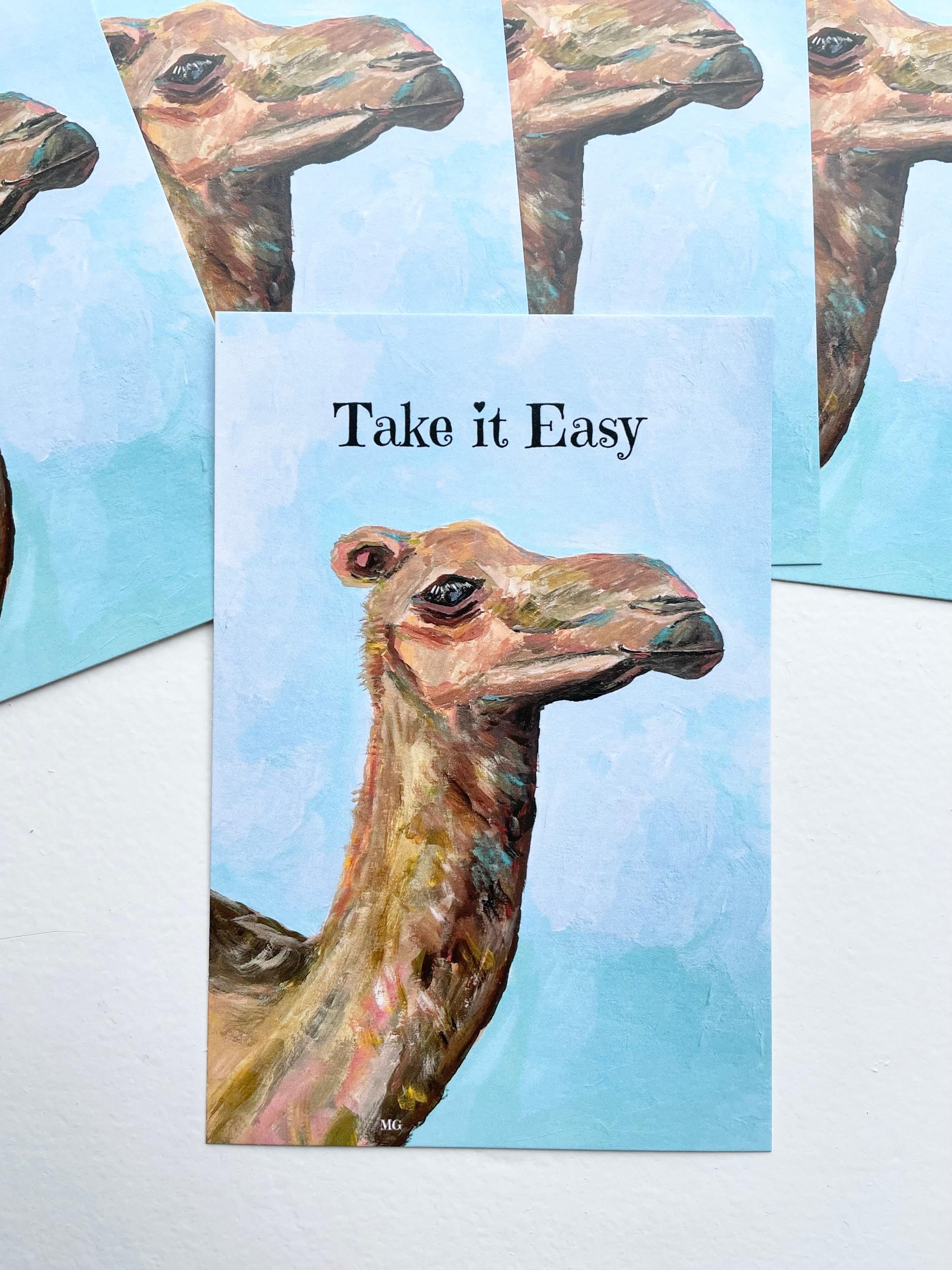 ラクダのポストカード、Take it Easy 、ラクダのアート、らくだ、ラクダ、ケニアのアート | 6枚目