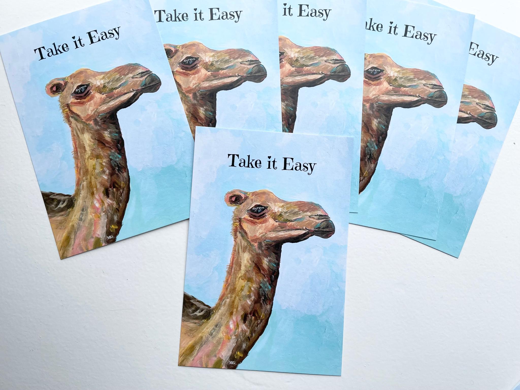 ラクダのポストカード、Take it Easy 、ラクダのアート、らくだ、ラクダ、ケニアのアート | 7枚目