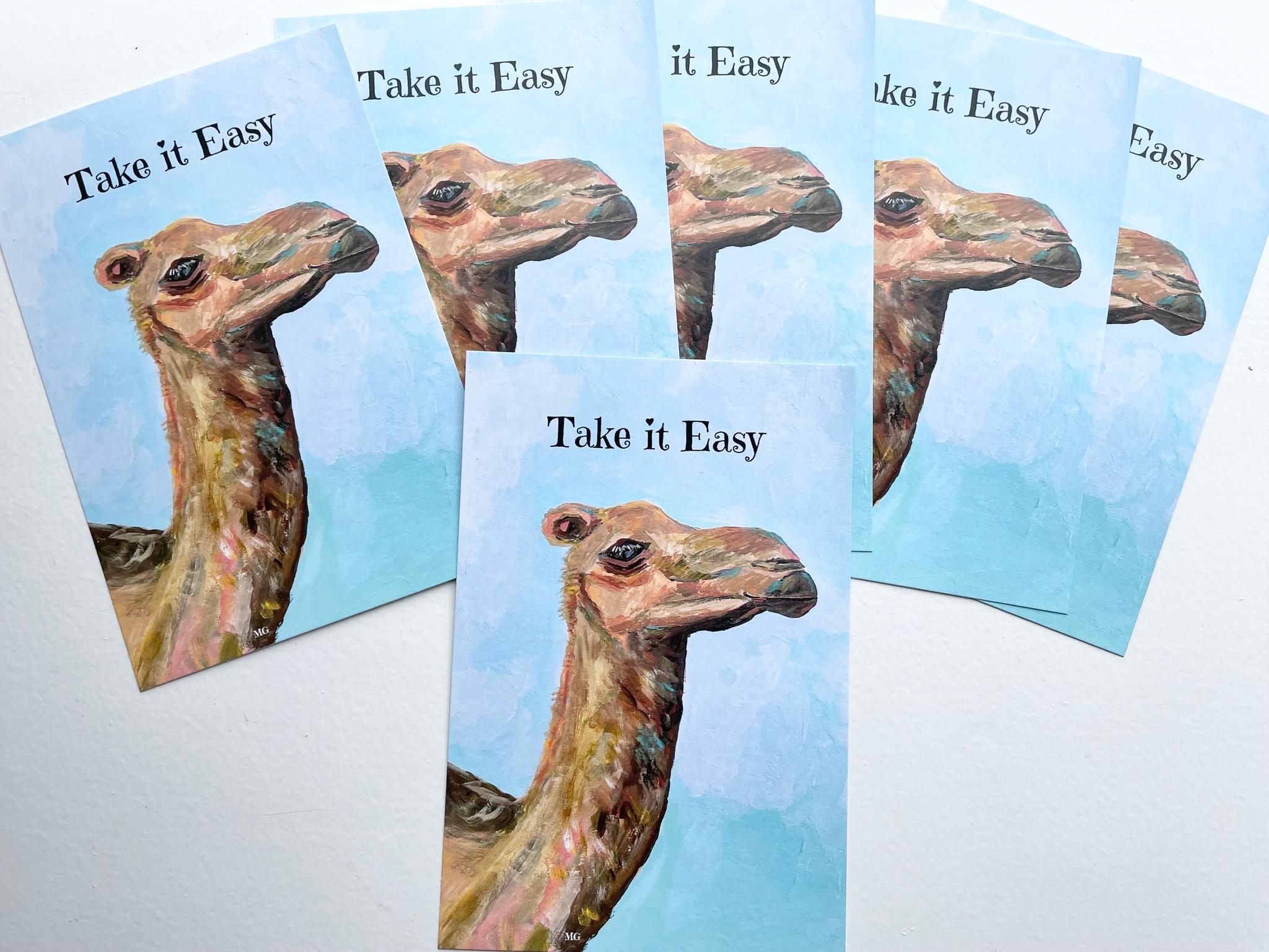 ラクダのポストカード、Take it Easy 、ラクダのアート、らくだ、ラクダ、ケニアのアート | 8枚目