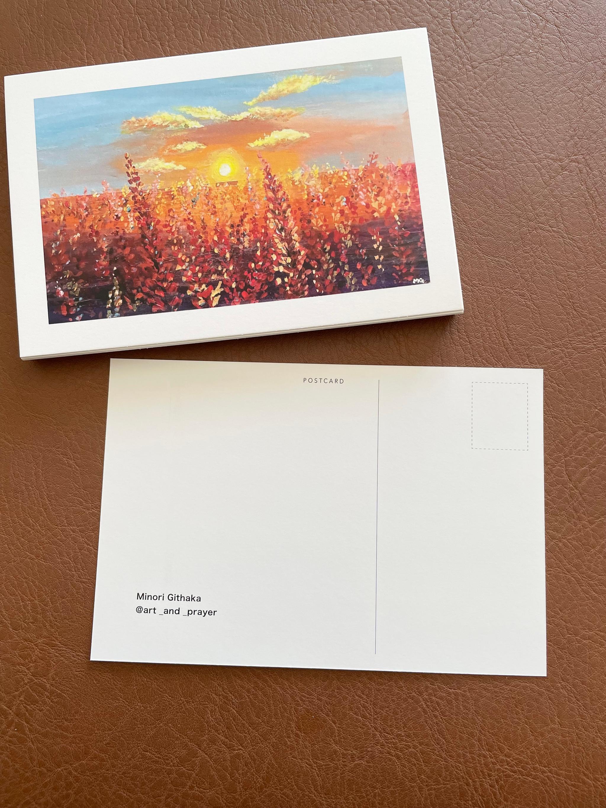 Tatu City, Kenyaアート，ケニアの景色のポストカード，ケニア, 日の出のアート, Kenya | 3枚目