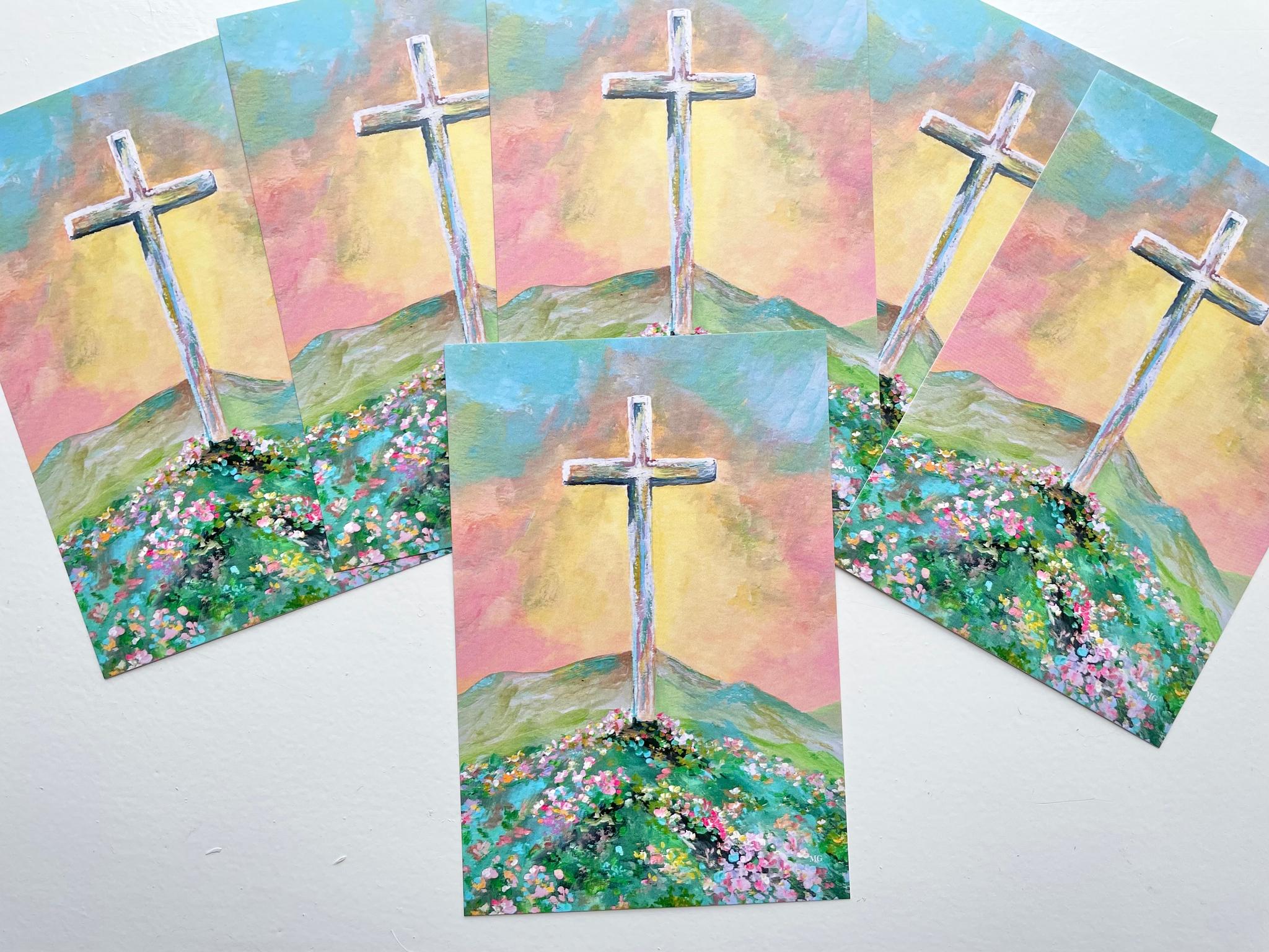 He is risen, 十字架，クリスチャンポスターカード，イースターポストカード | 2枚目