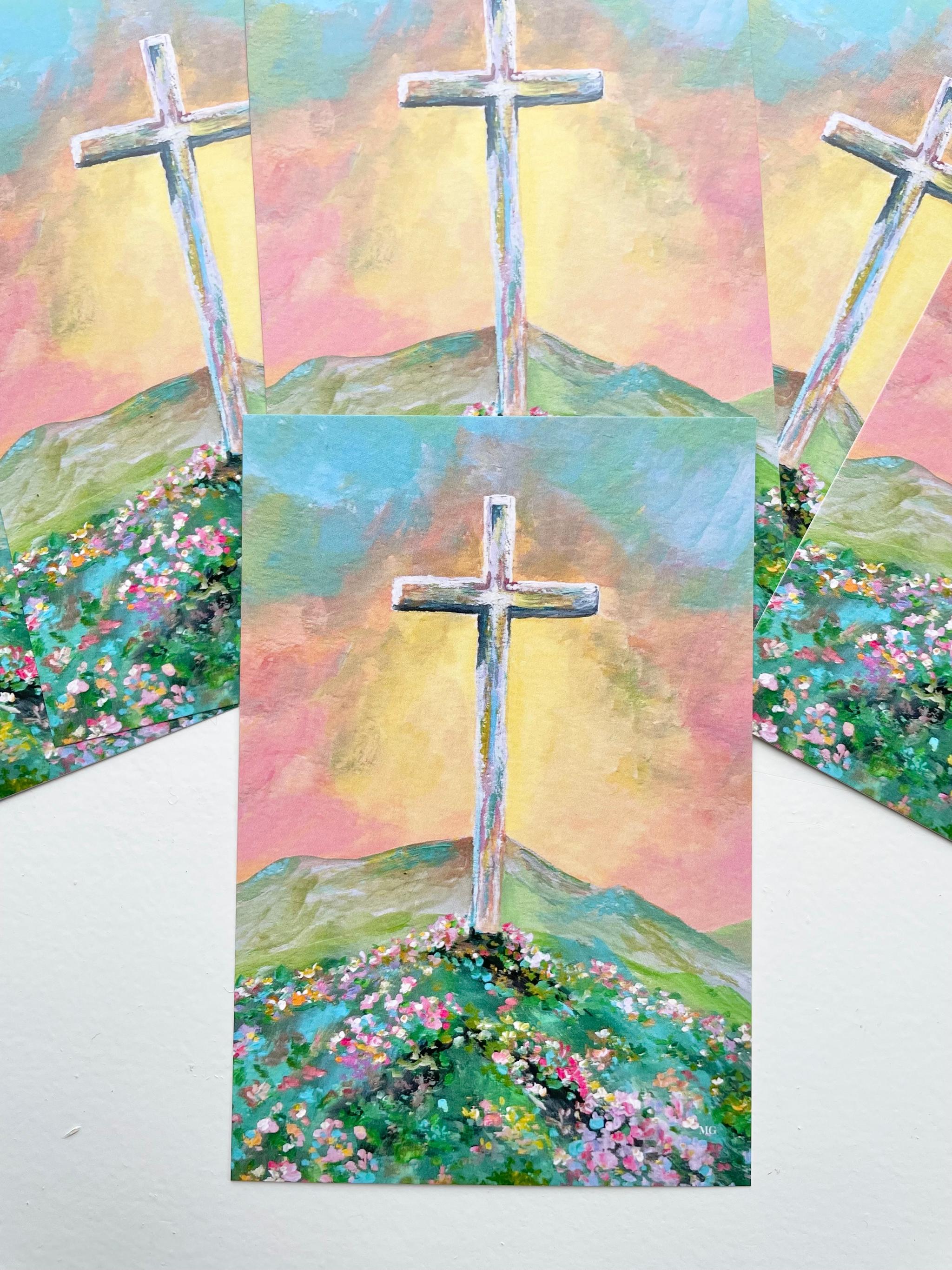 He is risen, 十字架，クリスチャンポスターカード，イースターポストカード | 3枚目