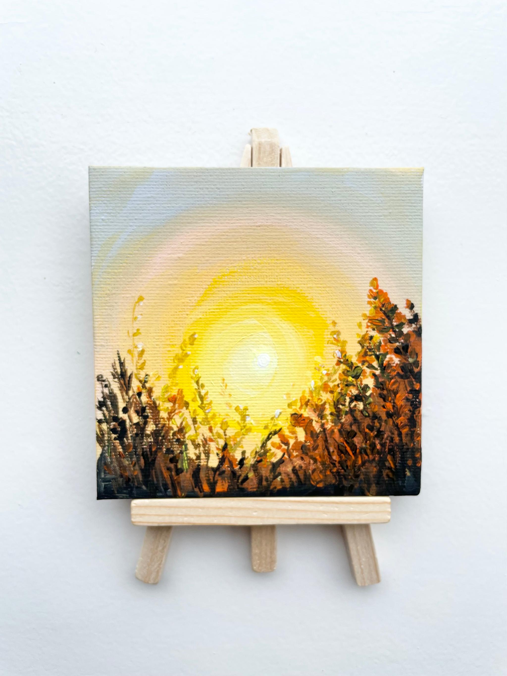 Sunset, Nairobi, ケニアの景色、ケニアのアート、イーゼル付き