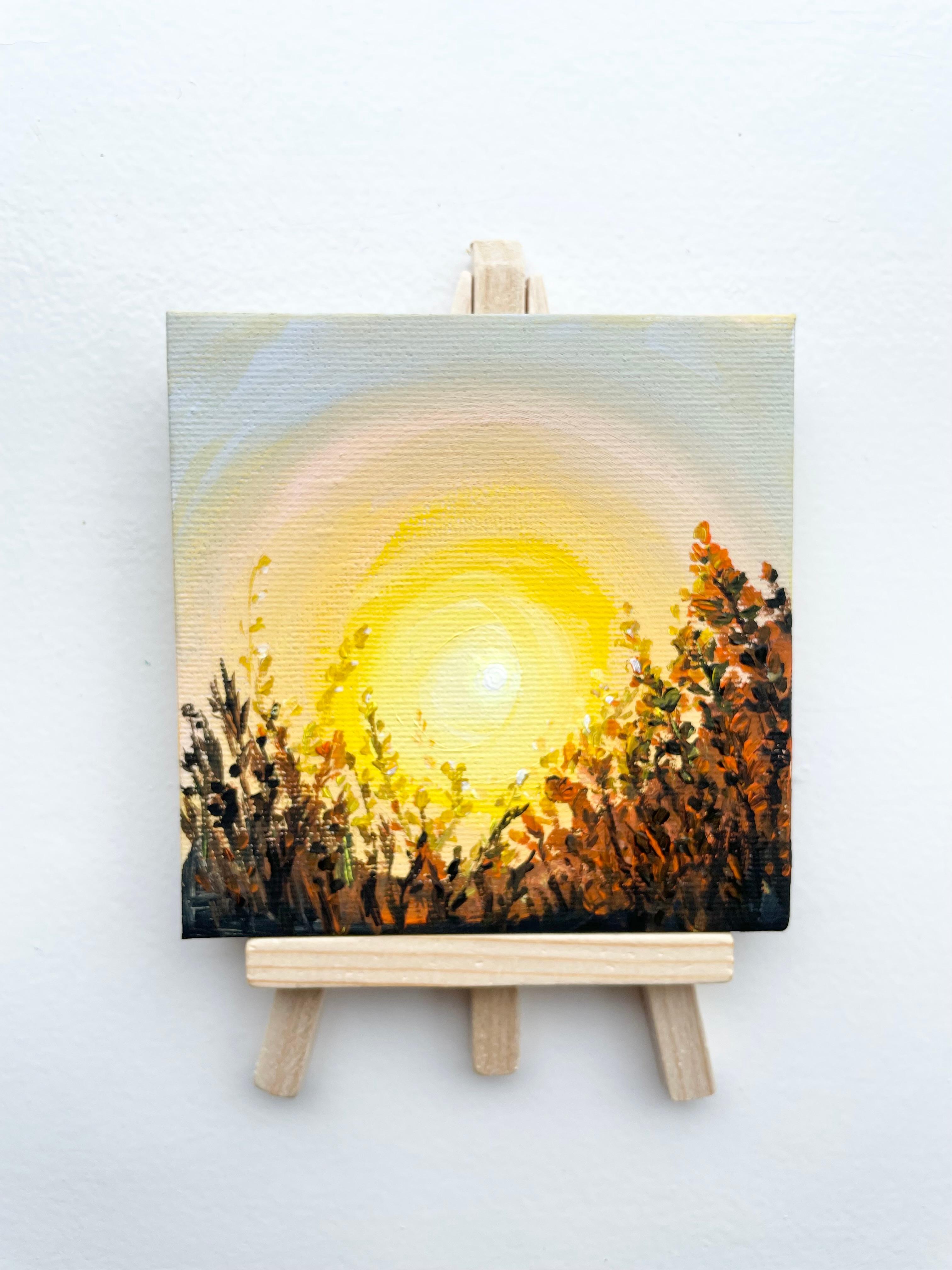 Sunset, Nairobi, ケニアの景色、ケニアのアート、イーゼル付き1枚目の画像