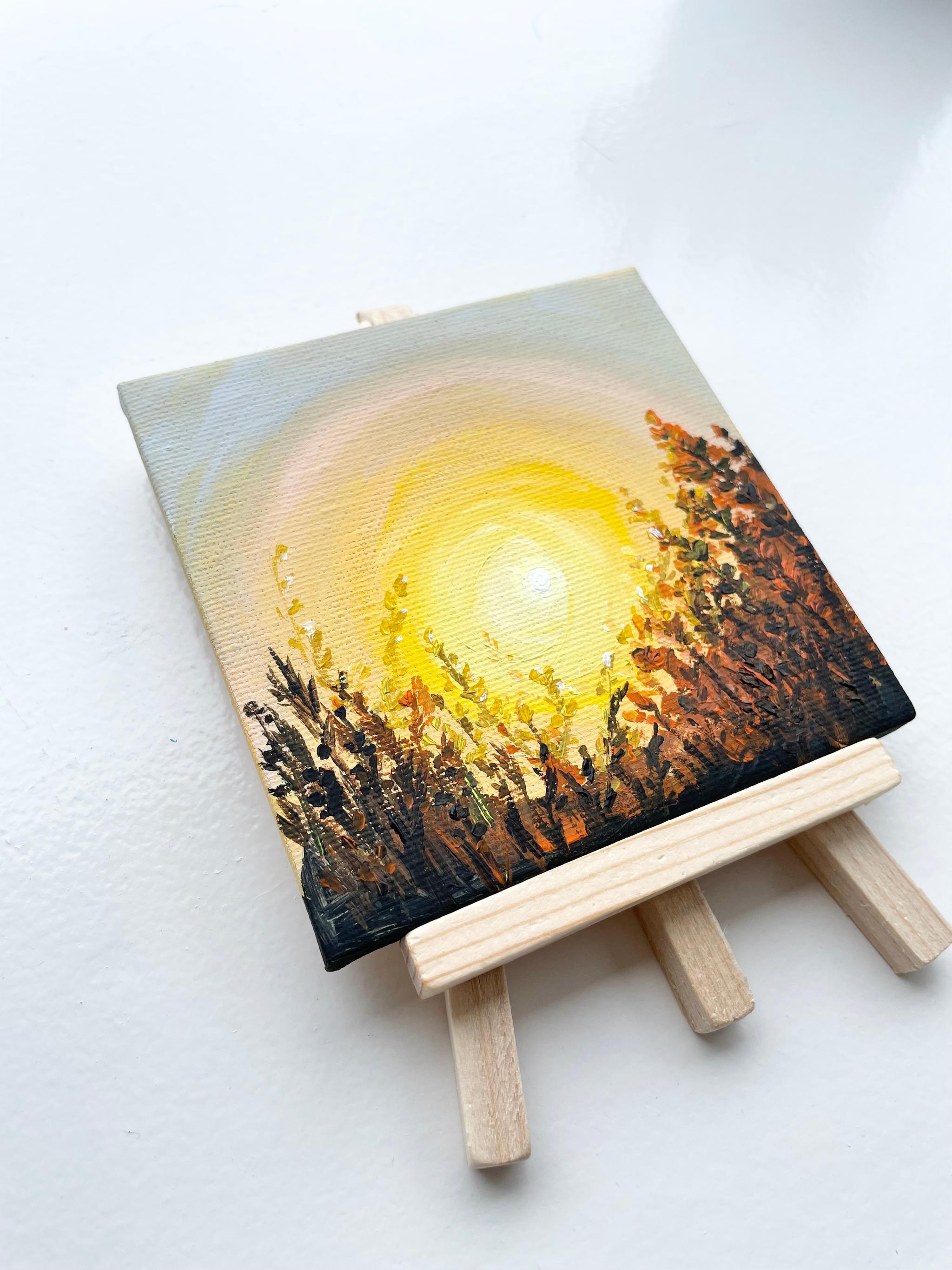 Sunset, Nairobi, ケニアの景色、ケニアのアート、イーゼル付き | 3枚目