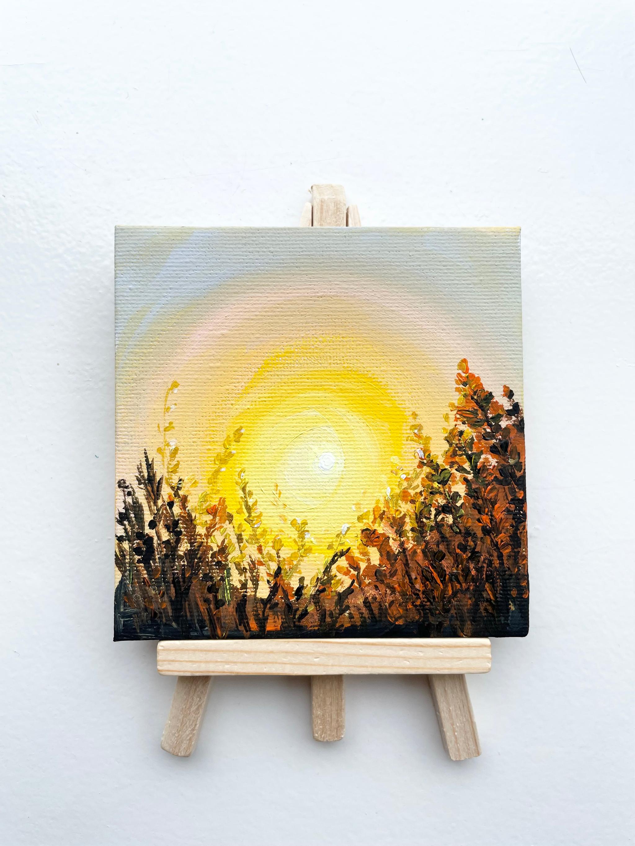 Sunset, Nairobi, ケニアの景色、ケニアのアート、イーゼル付き | 4枚目