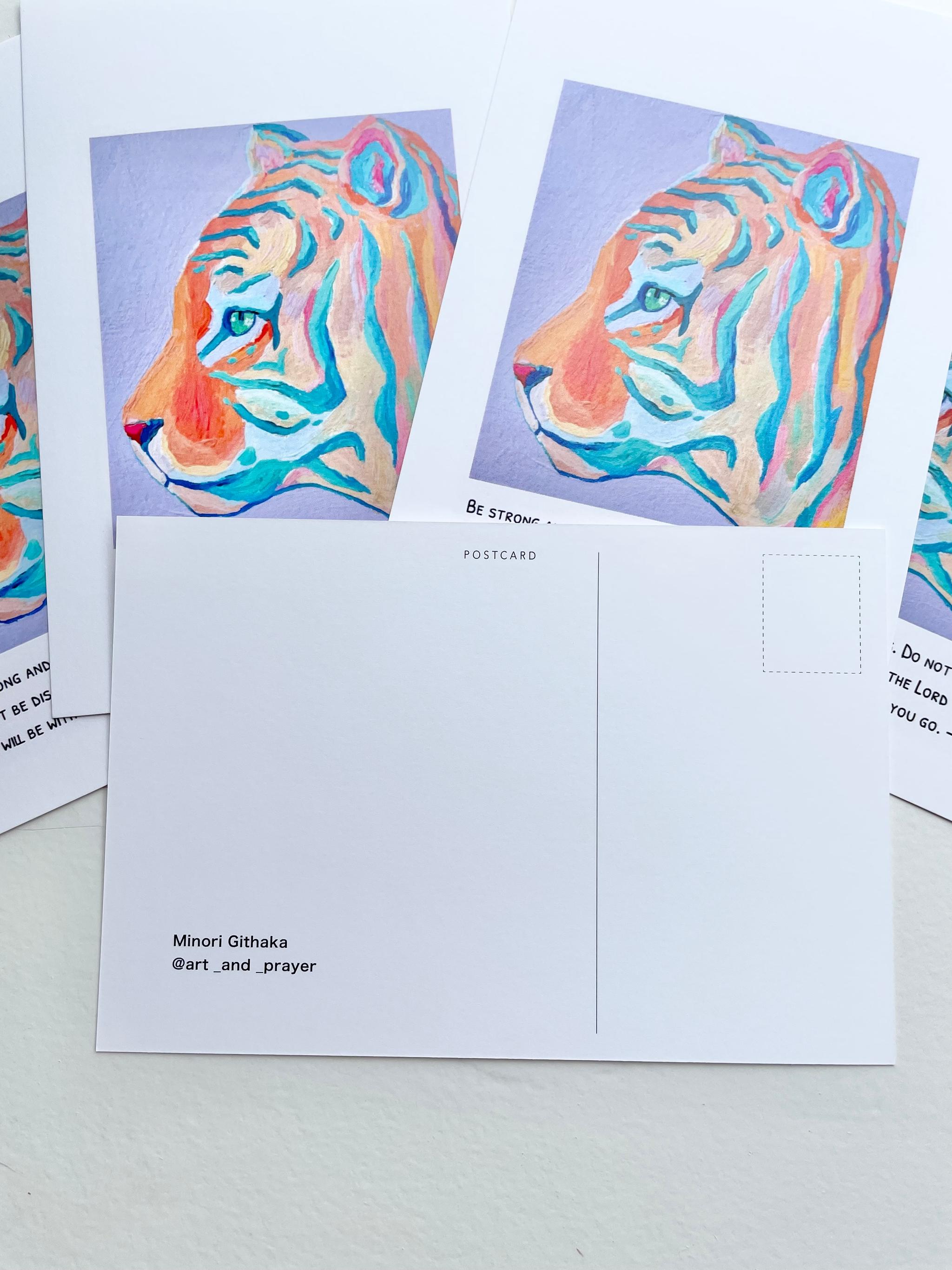Joshua 1:9, postcard, tiger、ポストカード、聖書箇所 | 6枚目