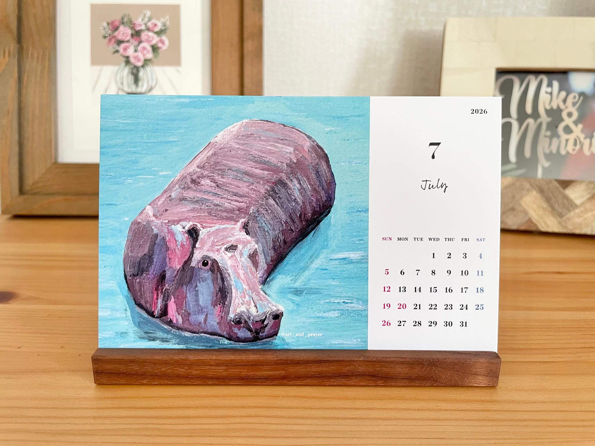 The Africa Animal Collection calendar、卓上カレンダー、アフリカアニマルカレンダー | 8枚目