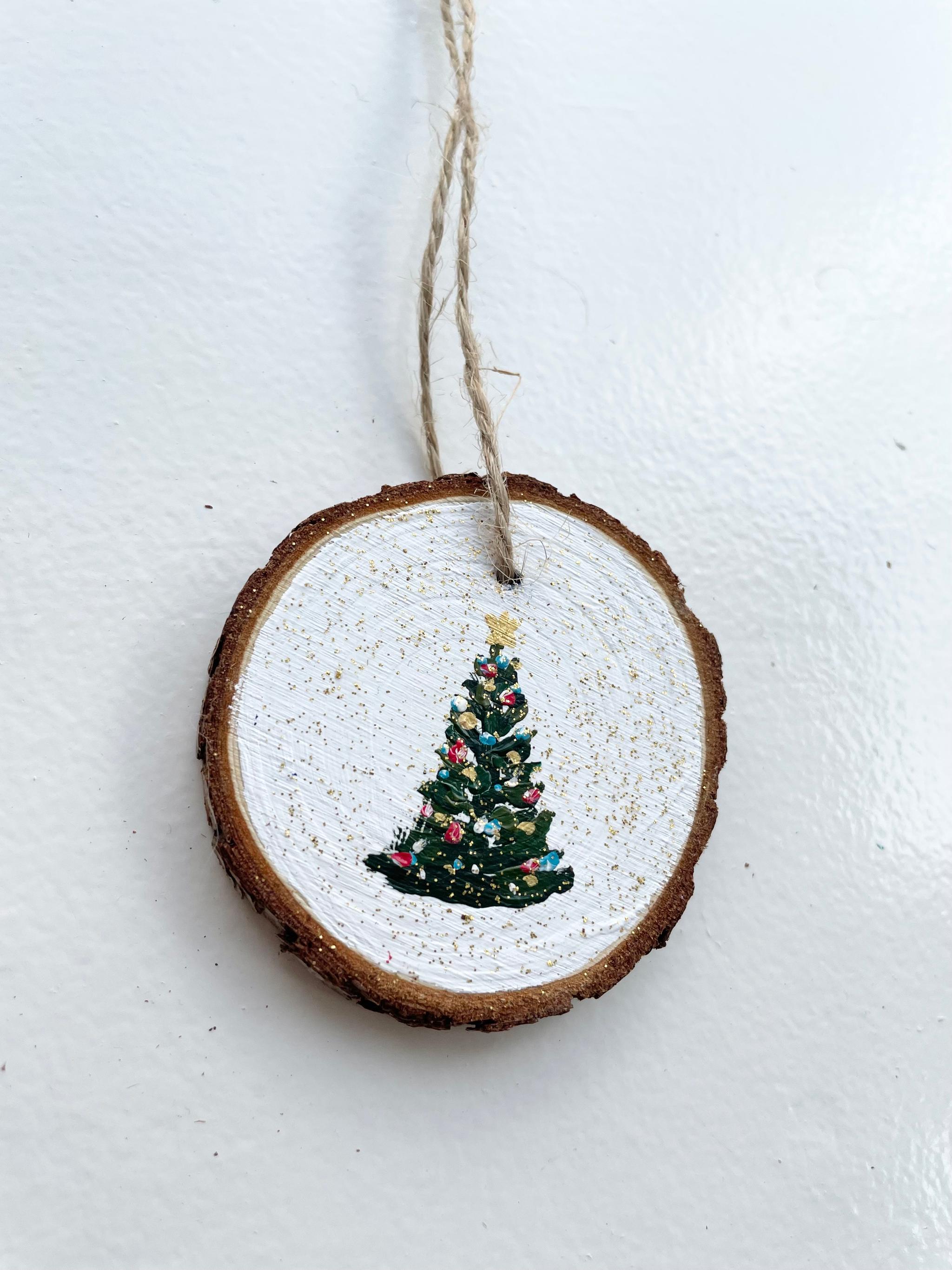 手描きの木製オーナメント、クリスマスオーナメント、クリスマスデコレーション、アヒル、あひる、クリスマスツリー | 3枚目