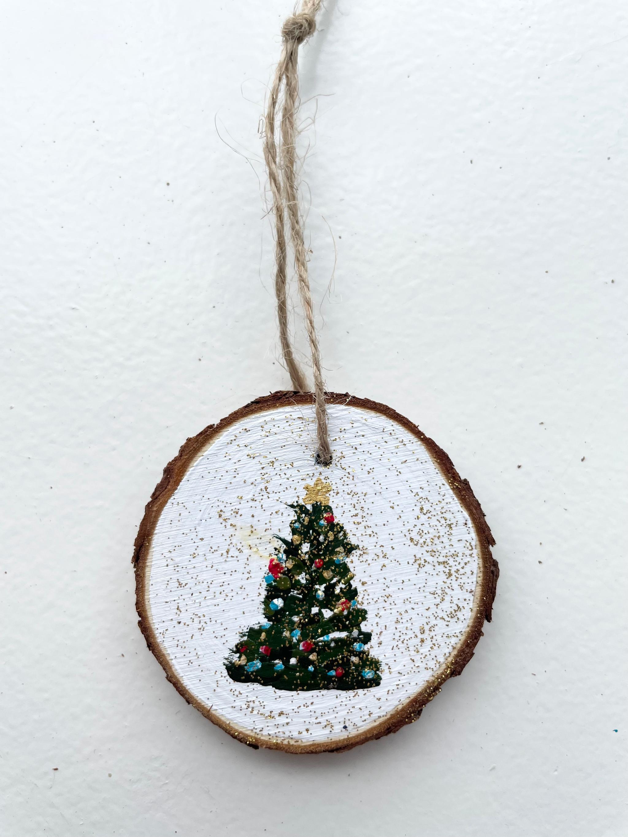 手描きの木製オーナメント、クリスマスオーナメント、クリスマスデコレーション、アヒル、あひる、クリスマスツリー | 5枚目