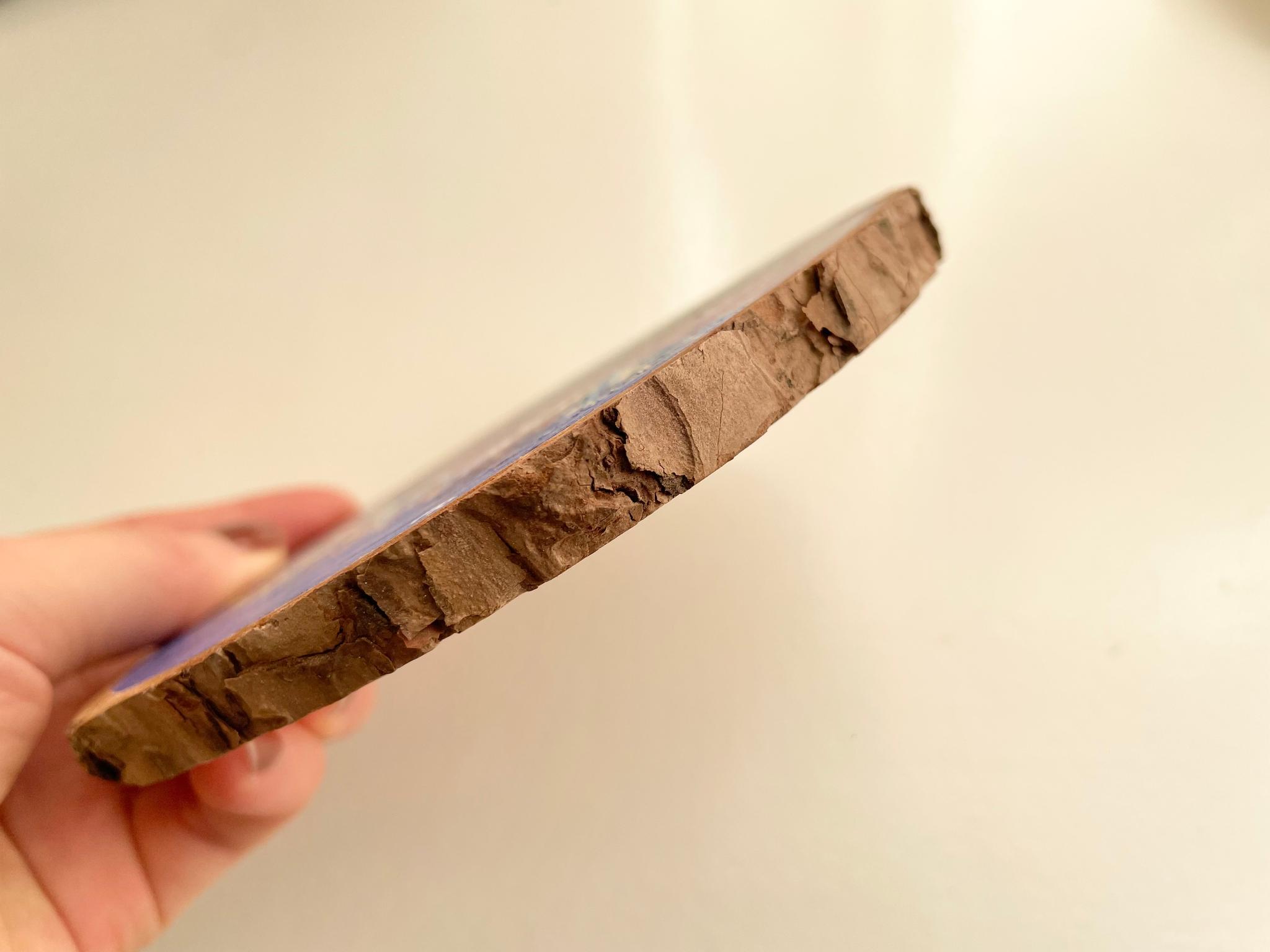 手描きの木製コースター、山の景色、ウッドコースター,mountain scenery | 7枚目