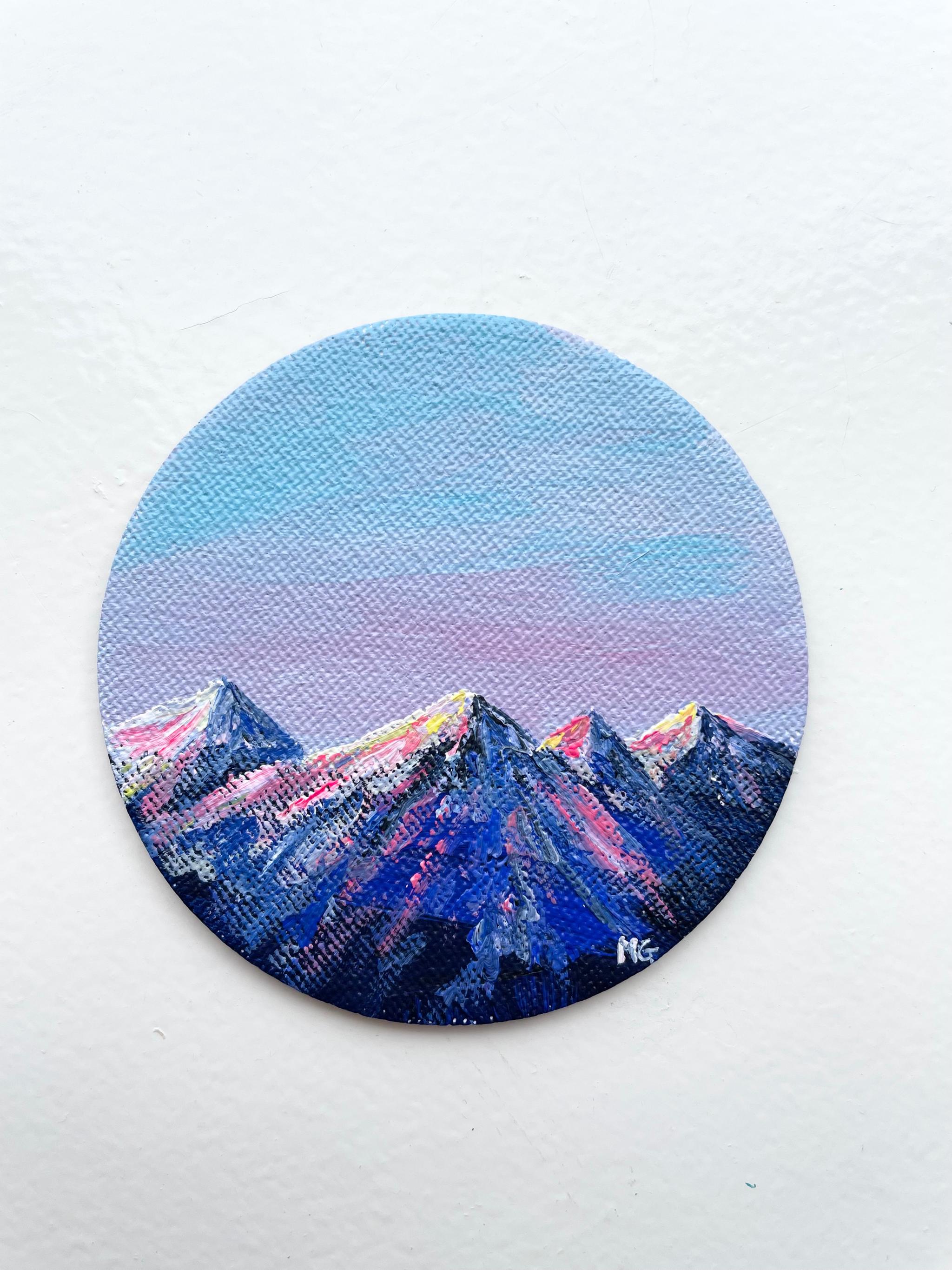 マグネット付きキャンバス、山の絵、山のアート、山の絵画、Mountain scenary