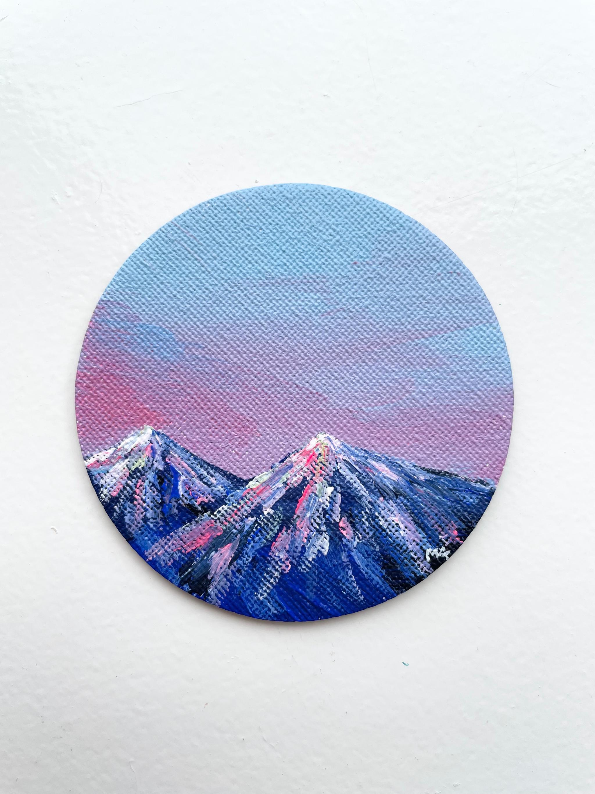 マグネット付きキャンバス、山の絵、山のアート、山の絵画、Mountain scenary