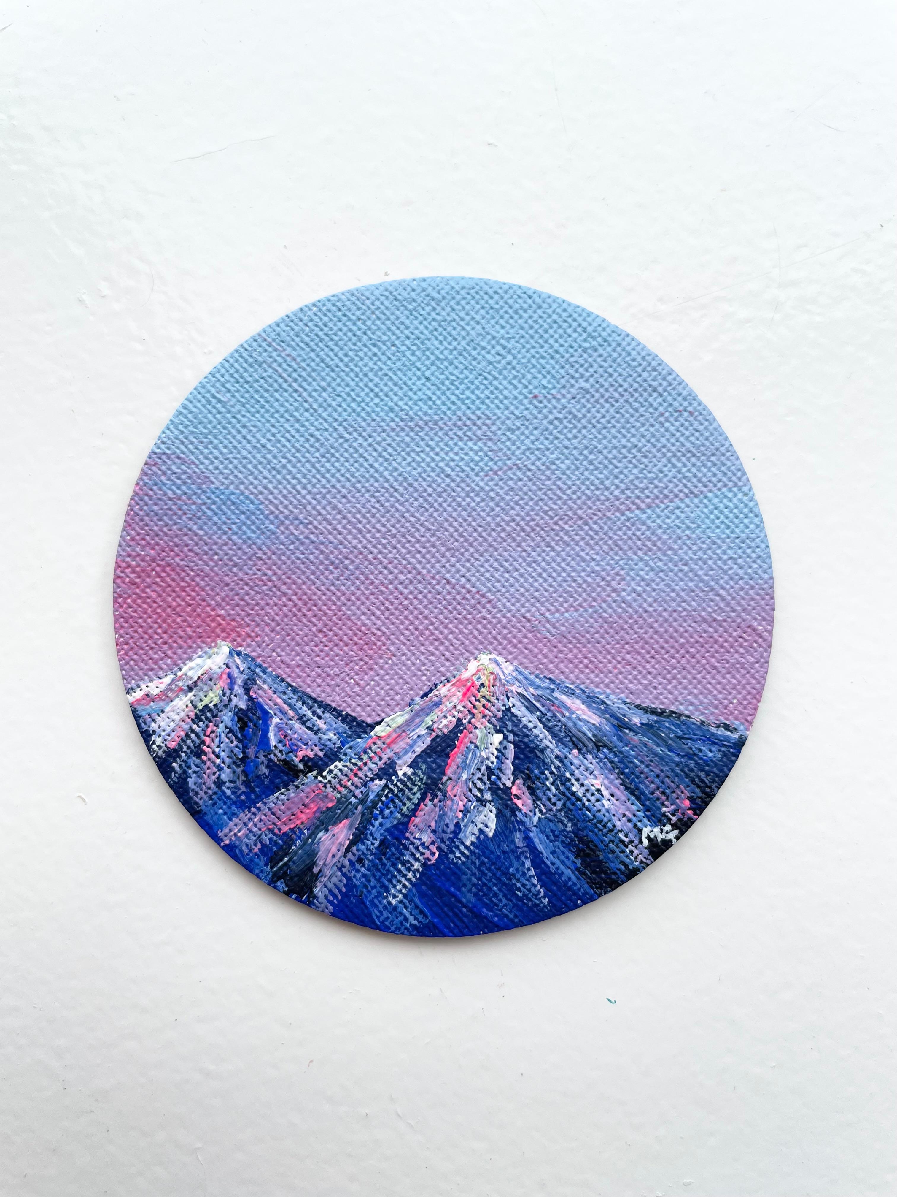 マグネット付きキャンバス、山の絵、山のアート、山の絵画、Mountain scenary