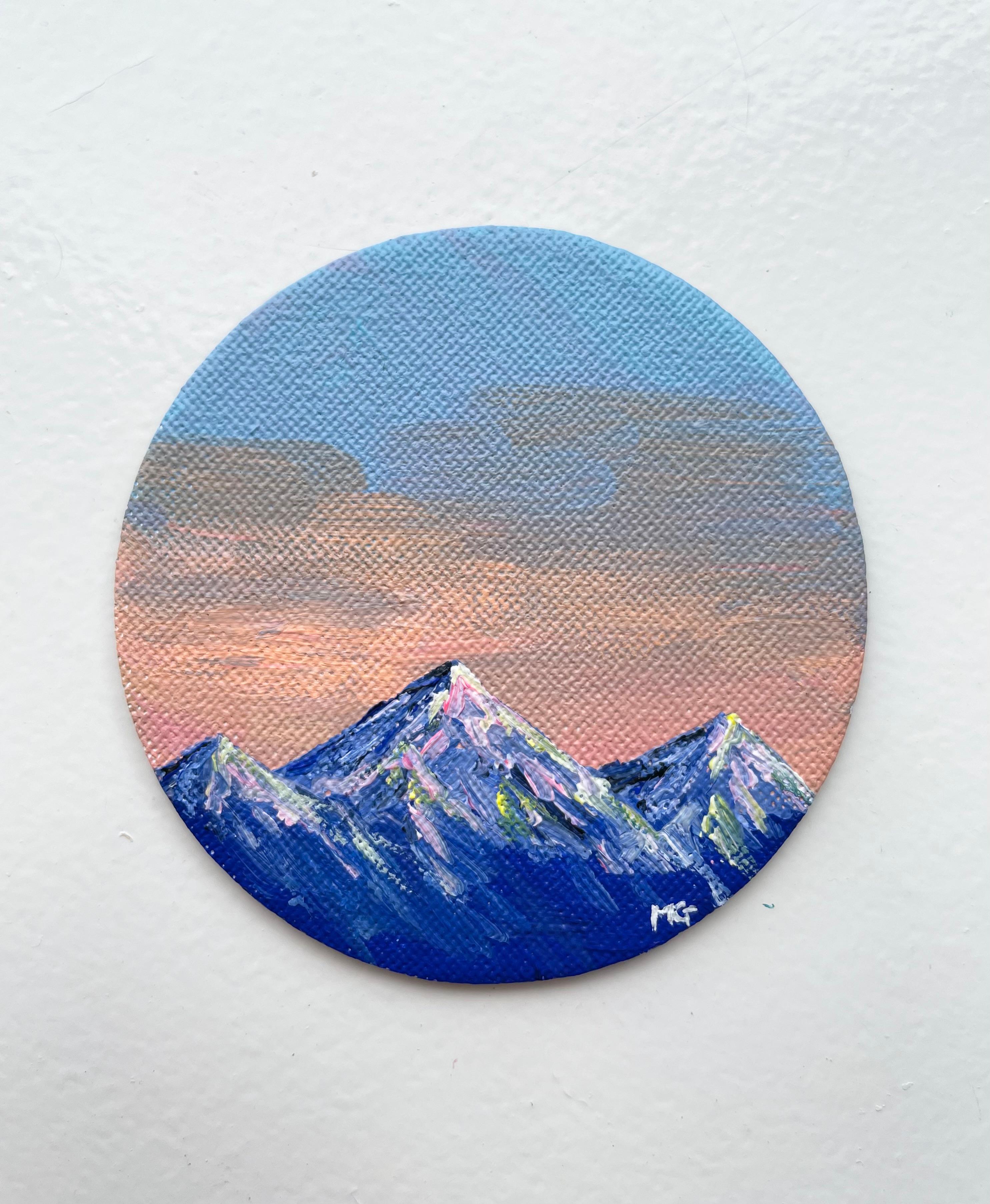 マグネット付きキャンバス、山の絵、山のアート、山の絵画、Mountain scenary