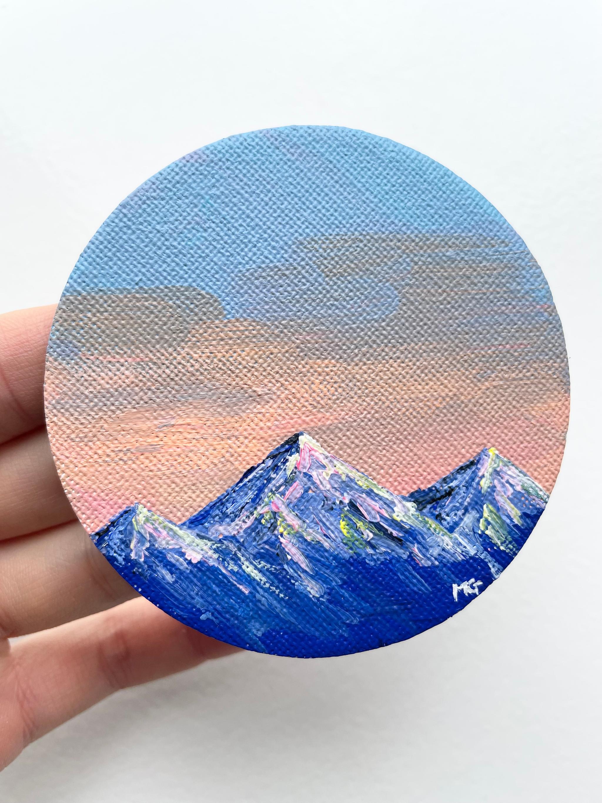 マグネット付きキャンバス、山の絵、山のアート、山の絵画、Mountain scenary | 2枚目